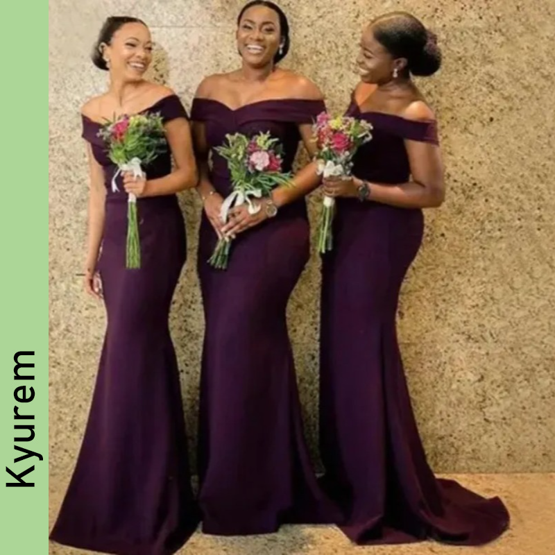 Purple Plus Size Bridesmaid Dresses for Black Girls Saudi Arabic Mermaid Satin Guest Dress Maid of Honor Gowns 2026 Customizable