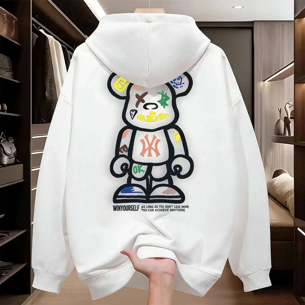2026 New Design Men's Hooded Sport Shirt - Spring-Autumn Casual Fashionable Loose Fit Cool Couple's Top J260624