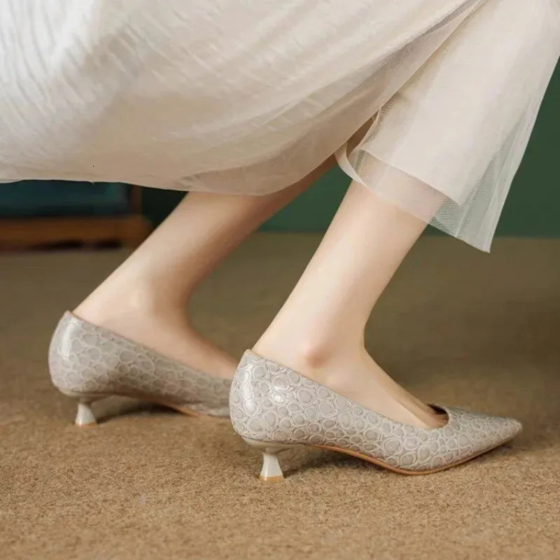 White High Heels Elegant Professional Summer Match Dress Comfortable Thin Heel Pointed Toe Womens Shoes Fashionable Ladies 260624