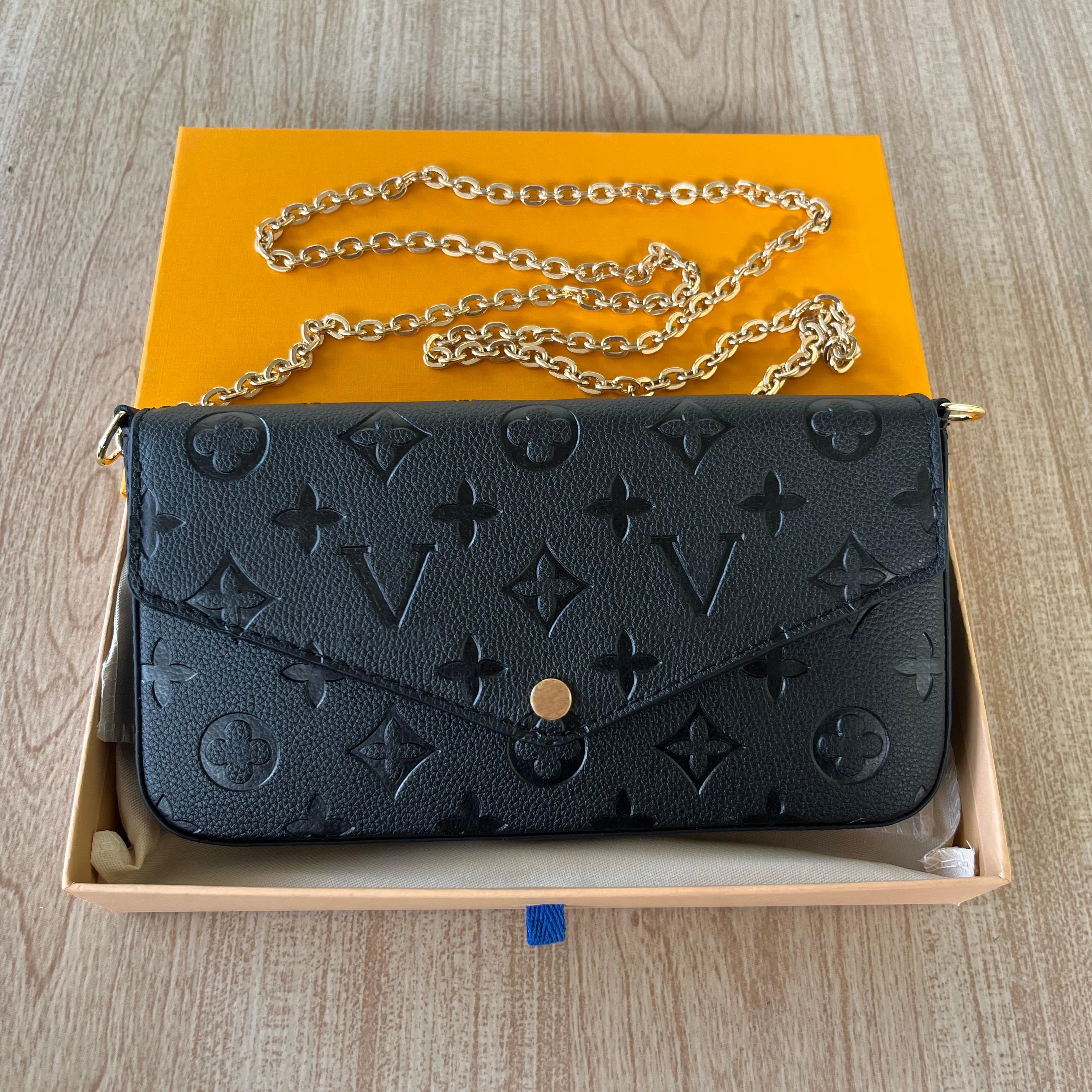 10A Designer Shoulder Bags 3/p Set Top Luxury Designer Wallet Shoulder Bag Women Classic Flower Pochette Felicie Bag Leather Clutch Tote Messenger b