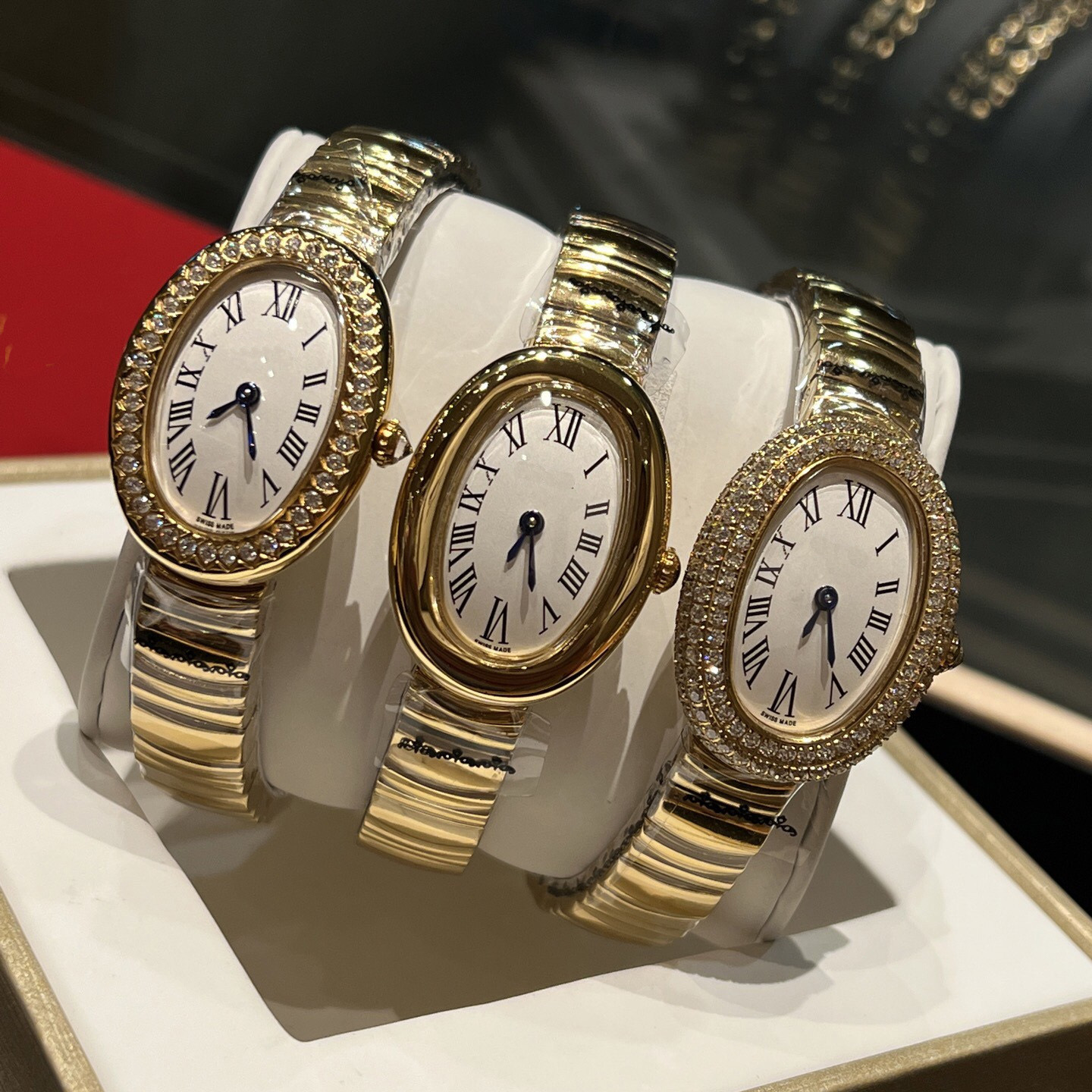 watch designer watch women high quality fashion quartz oval retro AAA diamond luxury bezel sapphire silver plated stainless steel strap wristwatches