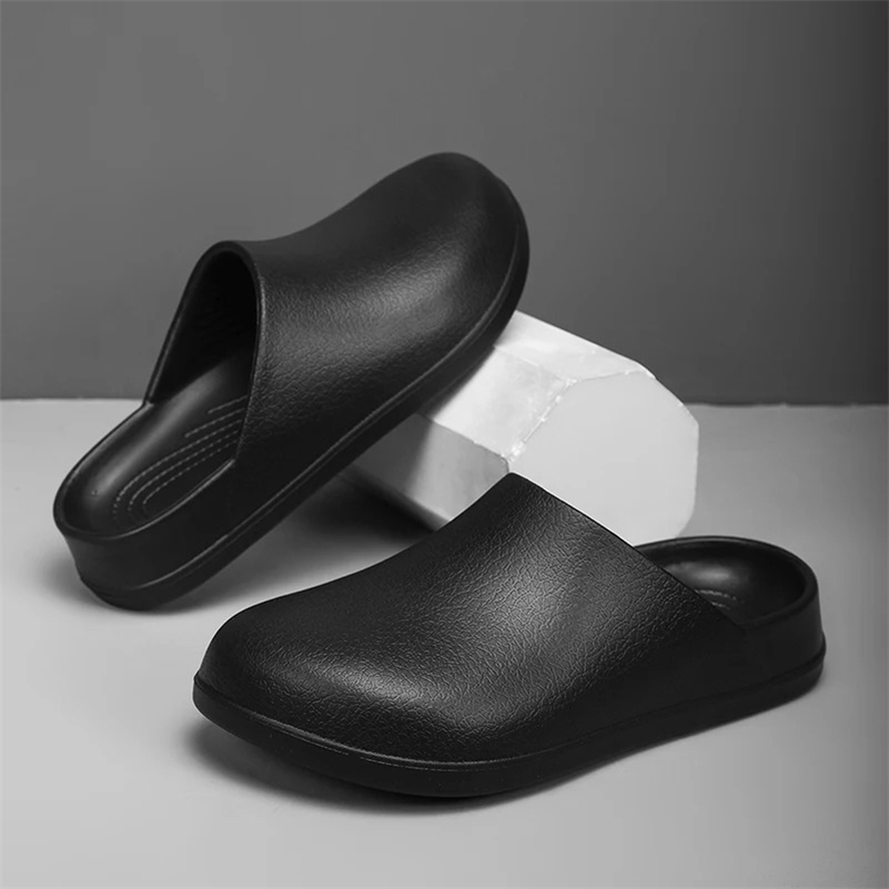 EVA Men Slippers Soft Outdoor Home Women Casual Shoes Non-slip Couple Garden Shoes Waterproof Chef Shoes Nurse Doctor Sandals 260623