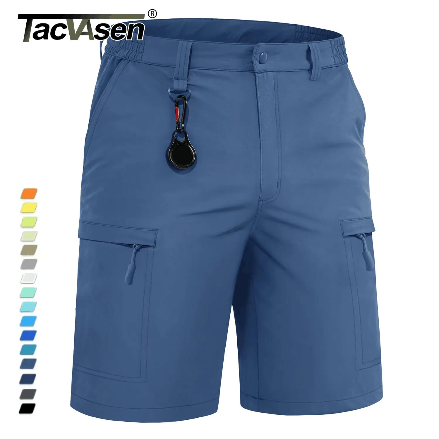 TACVASEN Summer Moisture Wicking Casual Shorts Mens Cargo Work Shorts Running Jogging Sports Bottoms Nylon Rip-Stop Short Pants 260624