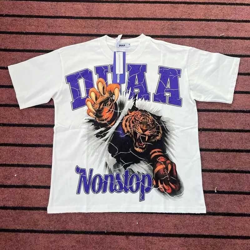 New Arrival High Quality Simple Fashionable Versatile Mens Womens Pure Cotton Duaa Short Sleeved Summer Street Trend DUAA Tops T260622