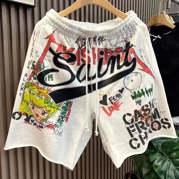 Vintage Mens Shorts Summer American Youth Loose Casual Fashion Five-inch Sports Pants for Mens Basketball Shorts 260623