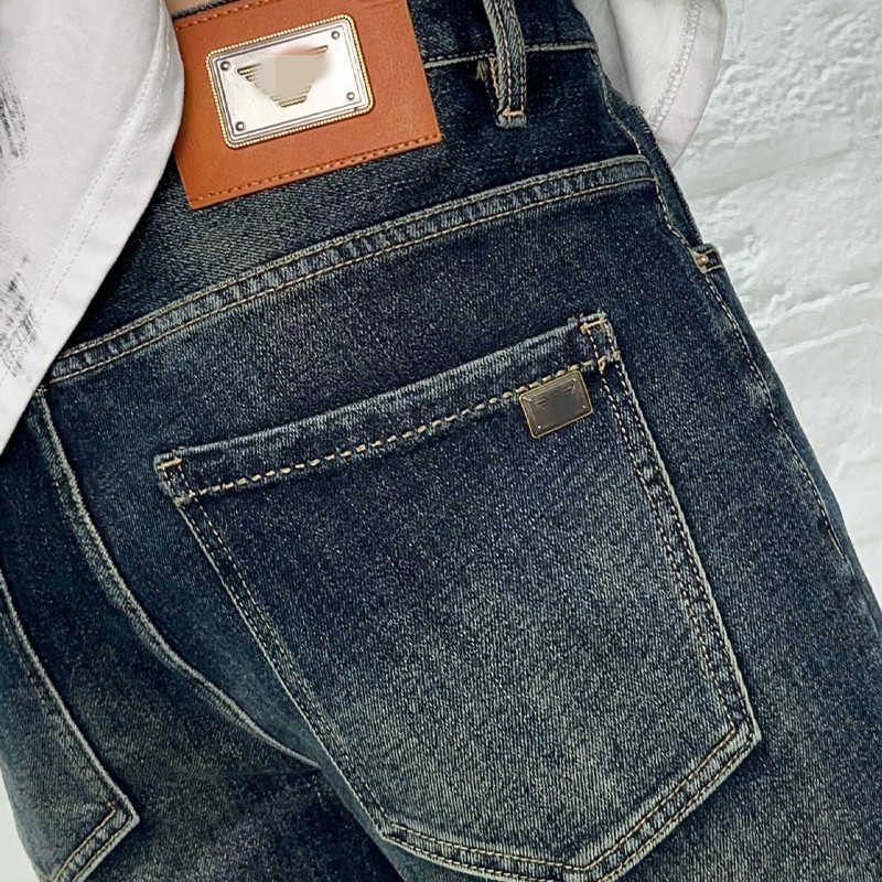 Autunno Inverno Guangzhou Xintang Jeans da uomo in cotone elasticizzato stile coreano dritto sottile di fascia alta qualità europea AJ pantaloni L26