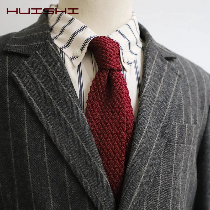 Fashion Mens Solid Colourful Knitted Ties Normal Classic Narrow Slim Neck Tie Woven Plain Cravate Narrow Neckties Gravatas 260624