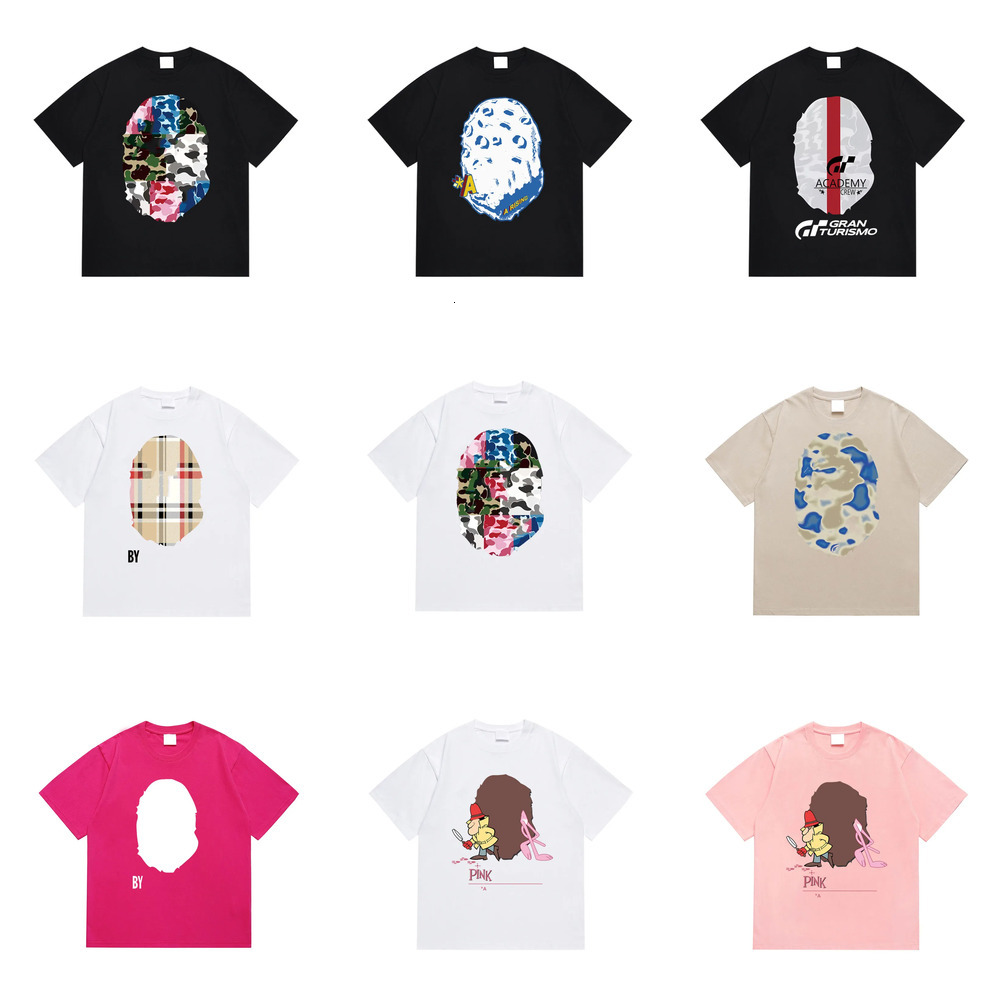 Men's Designer T Shirts High Street Cotton T shirt Graffiti Sportwear Fashion Men Women Shirt Hip Hop Clothes Summer Short Sleeves Tee Loose Yo