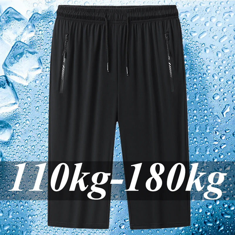 Taglie forti Pantaloncini da uomo Estate Lunghezza al ginocchio Pantaloni sportivi larghi Fitness Uomo Casual Traspirante Pantaloncini da basket Jog