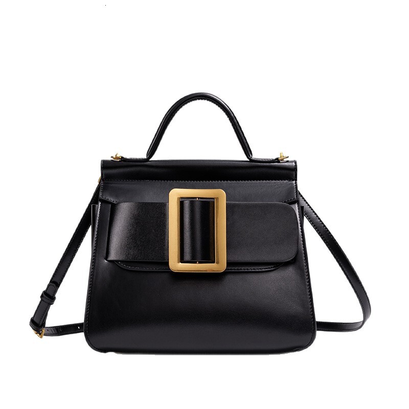 Designer bag New Korean Style Fashion Handbag Crossbody for Autumn and Winter Versatile Vintage Metal Square Buckle Solid Color Textured Shoulder Ba
