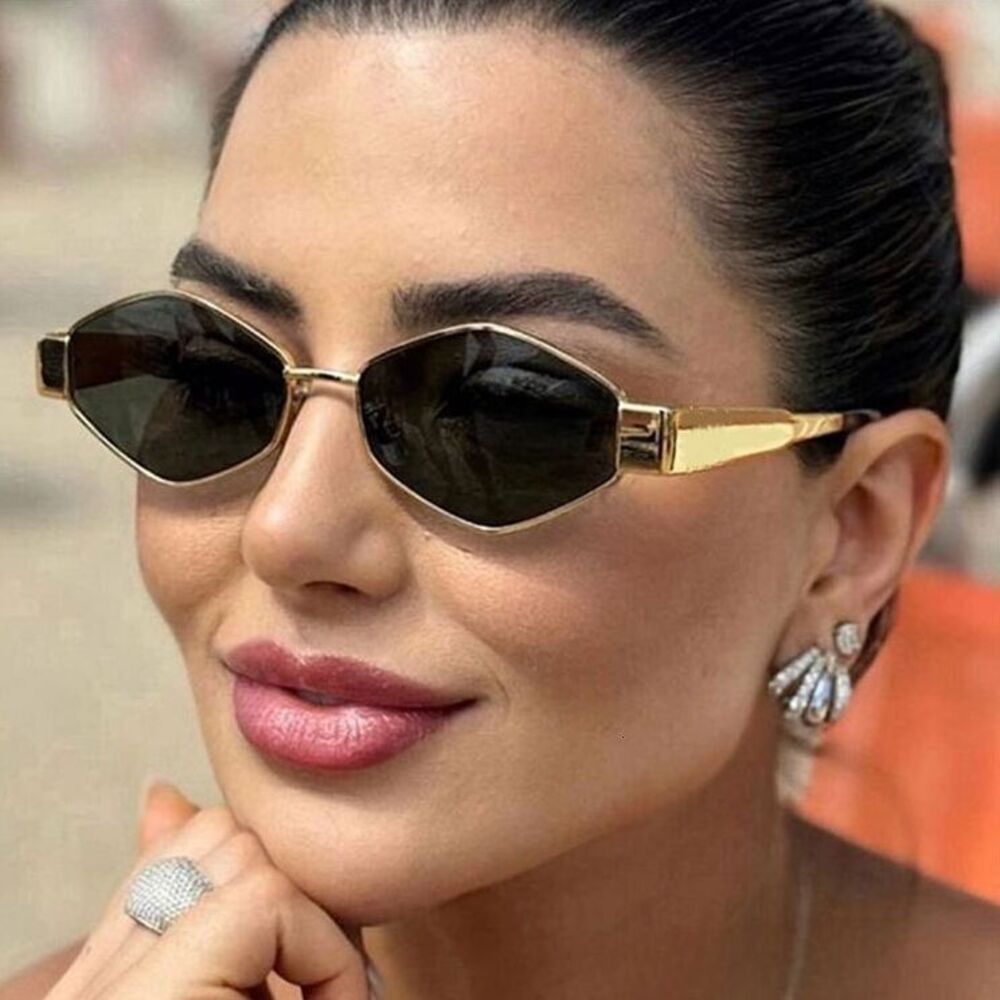 High Street Outdoor Elite Sunglasse World Cup Geometric Hexagon Sunglasses UV400 Protection, Irregular Metal Frame Shades, Unisex Streetwear Eyewear
