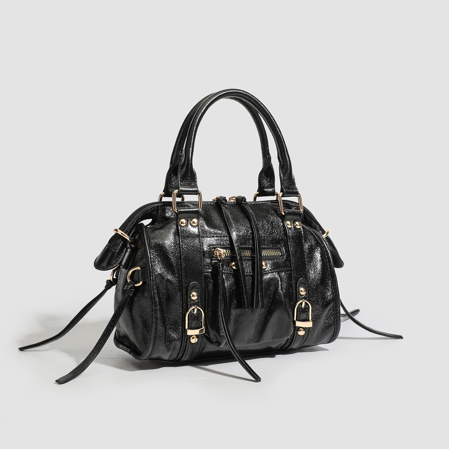 Hot-Selling - Exclusive Women's Handbag Large Capacity Motorcycle Fashion Rivet Shoulder Body Bag
