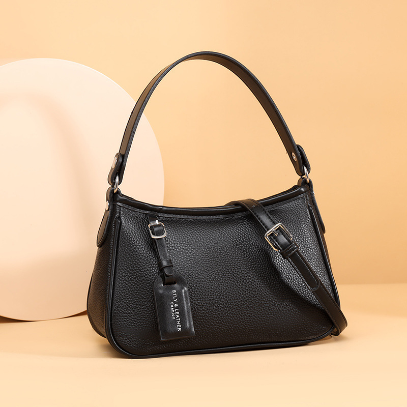 High quality Top Layer Cowhide Women's Genuine Leather High-end New Versatile Shoulder Simple Handbag Crossbody Underarm Bag