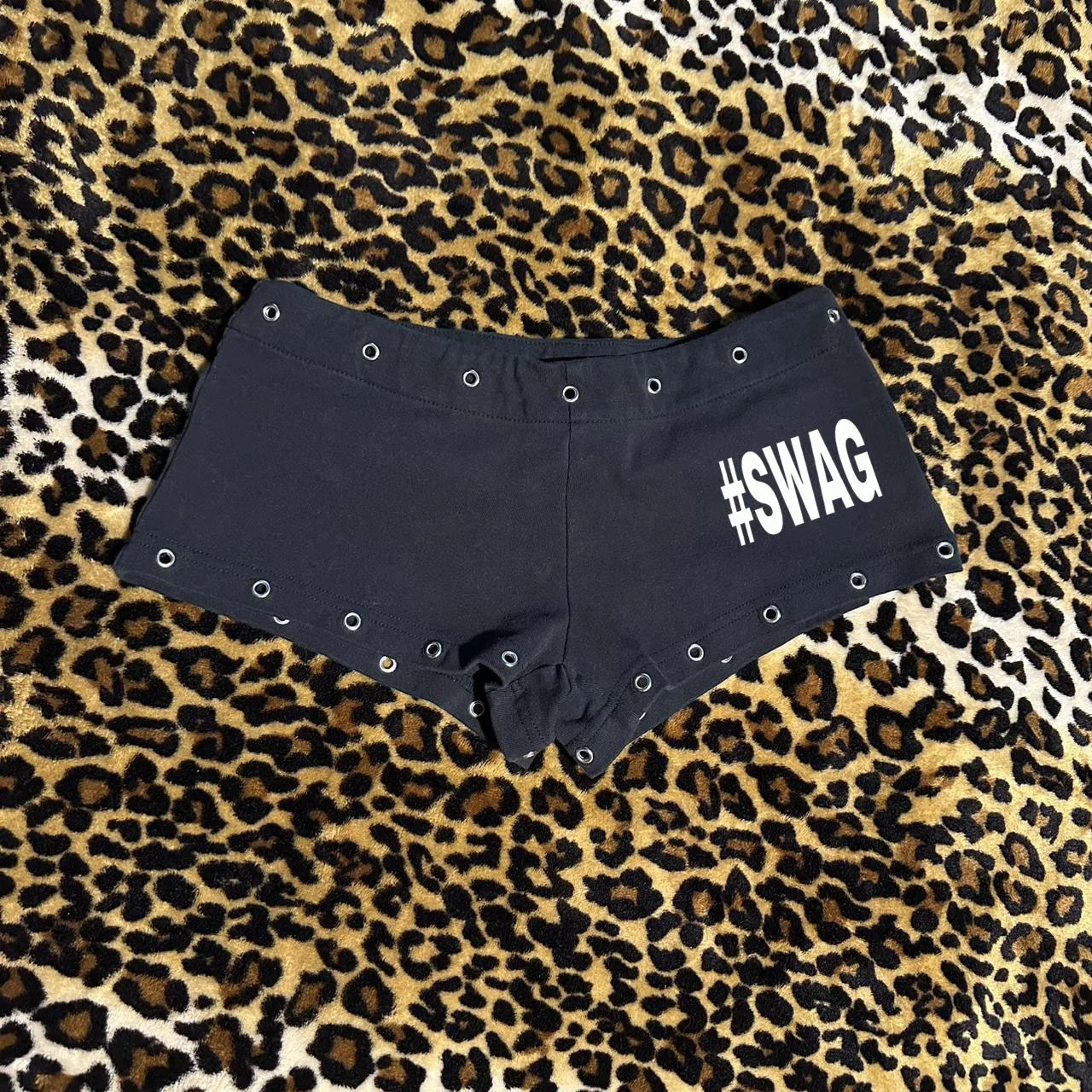 Y2K print n hiphop street shorts punk pants unique retro emogoth style letter 260623