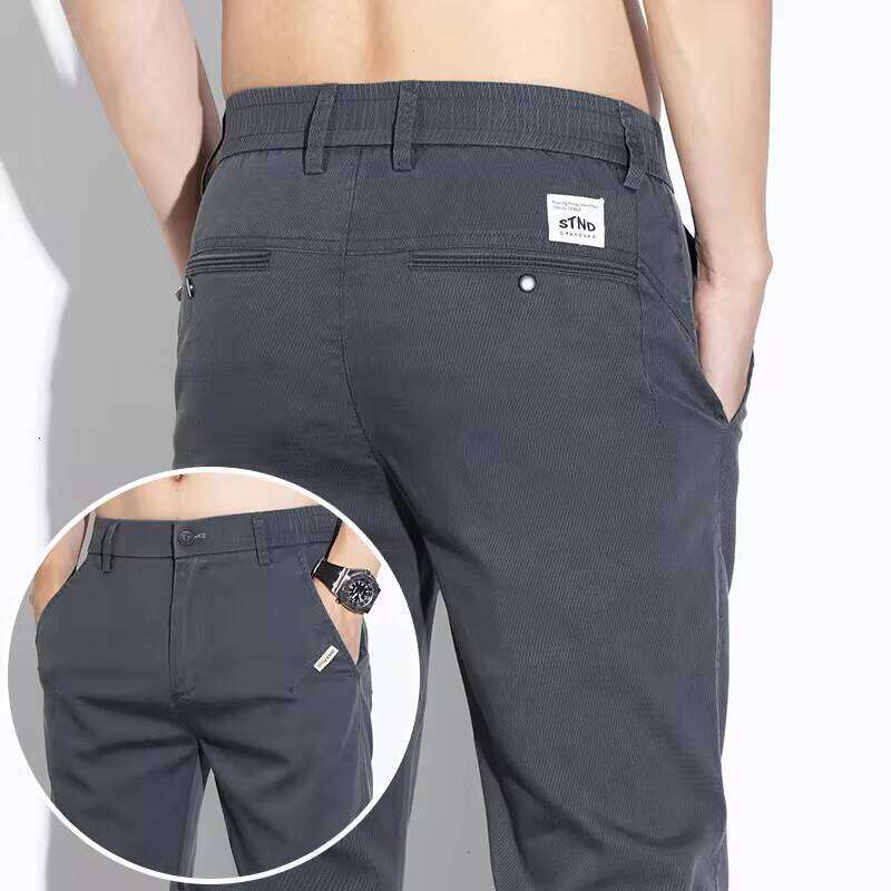 2024 Summer New Lyocell Stretch Casual Pants Men Thin Soft Fashion Business Ventilate Coolness Korean Slim Male Clothes Trousers W260624