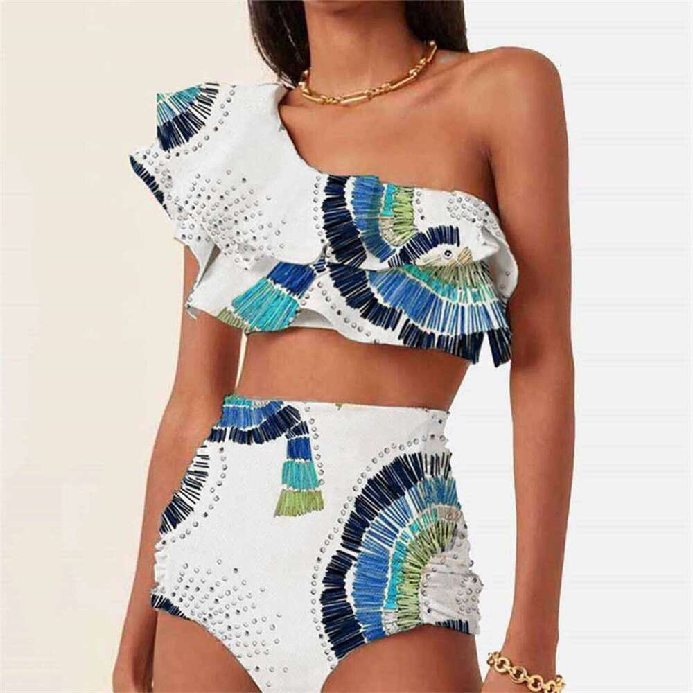Women Swimwear Beachwear Floral Printed 2 Pieces Bikini Swimsuit Bathing Suit Womens Bikinis W260624