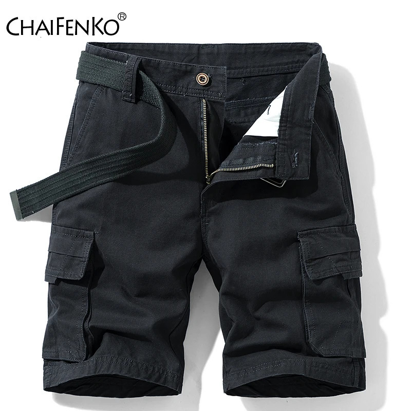 Men Summer 100 Cotton Cargo Shorts Comfort Breathable Leisure Street Short Pants Solid Color Outdoors Sports Shorts Men 260624