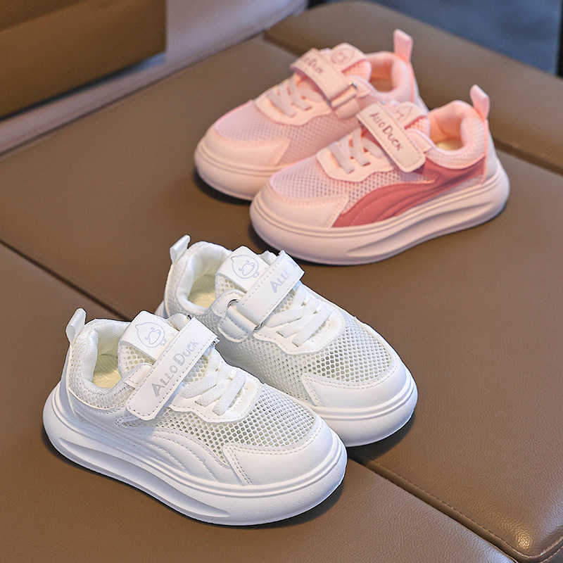 and Boys Girls White Shoes 2025 Spring and Autumn New Shoes Childrens Non-Slip Casual Sneakers Soft Sole Baby Sports Shoes S260623R0S8
