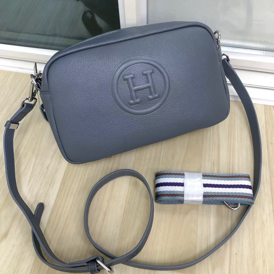 New Model Top Layer Cowhide Crossbody Camera Phone Simple Versatile designer bag Large Capacity Internet Celebrity Shoulder Small Square Bag