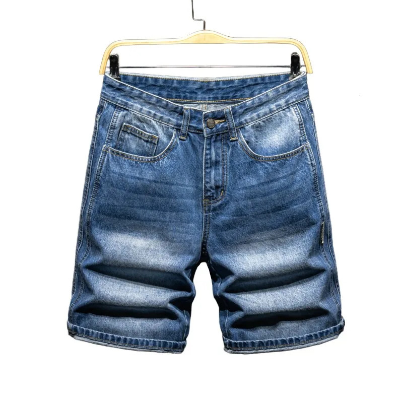 Mens American Vintage Denim Shorts 2026 Summer Washed Loose Straight 5 Inch Casual Streetwear Daily All-match Five-point Pants 260623