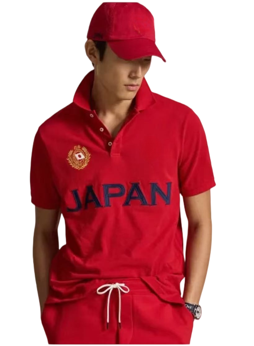 JAPAN Summer New Polos Shirts European and American Men's Short Sleeves CasualColorblock Cotton Large Size Embroidered Fashion T-Shirts S-2XL