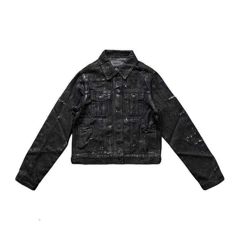 Jackets Mens Handmade Coated Waxed Denim Jacket Archive High Strt Slim Fit Short Jacket L26623