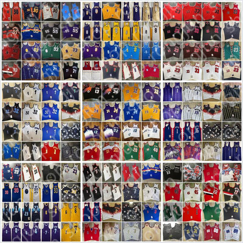 Stitched Authentic Double Embroidered Retro Basketball Ewing Jersey Anthony Rose Garnett James Edwards Carter Iverson McGrady Parker Duncan Tatum Do
