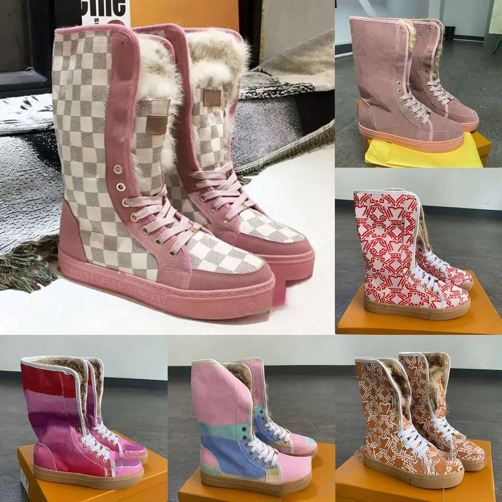 Designer shoe quality boots from designer brands Genuine Leather Women Fur Suede Snow Boots Warm Winter Shoes Fashion Luxury Woman Knee High Boot Wi