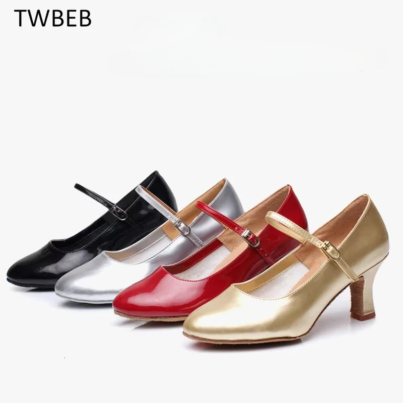 Scarpe da ballo latino per donna Tacchi alti 5cm7cm Scarpe da ballo moderne per salsa Salsa Scarpe da ballo standard per tango da donna con suola mo