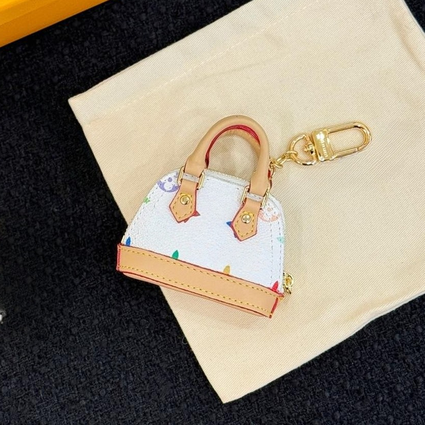 designer bag Designer Key Chain Micro Bag Charm Keychain Leather Keychains Man Woman Mini Wallet Bags Pendant Coins Purse Trendy