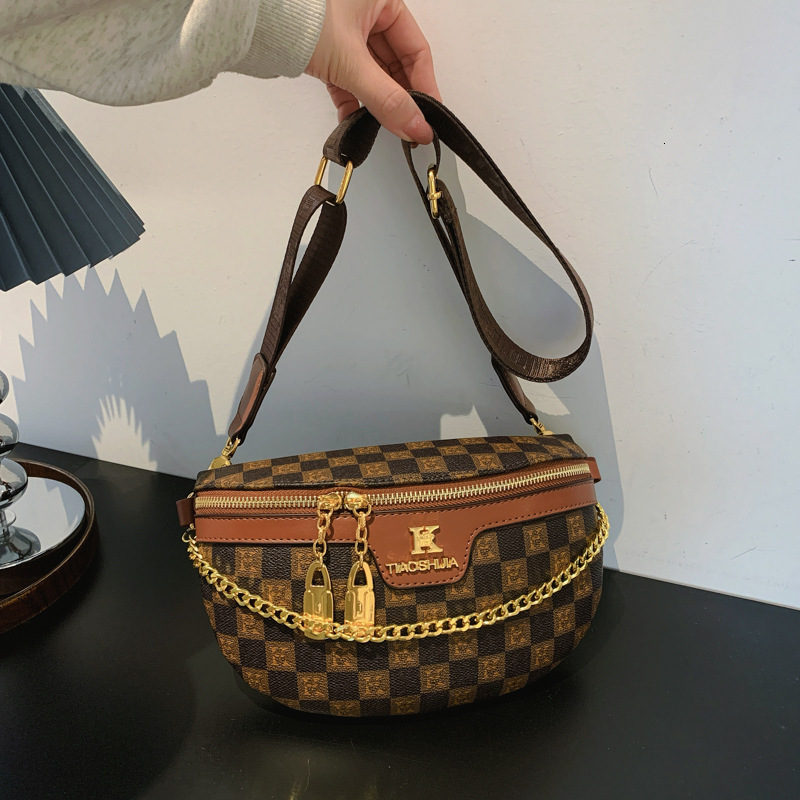 Spring New Vintage Women's Korean Style Fashion Chest Waist Ins Trendy Niche Single Shoulder Crossbody Small Bag