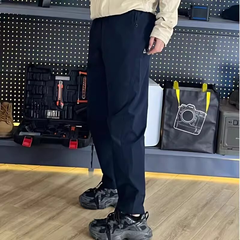 Lusso triangolo logo uomo autunno nuovi pantaloni casual da esterno pantaloni sportivi dritti larghi in vita elastica