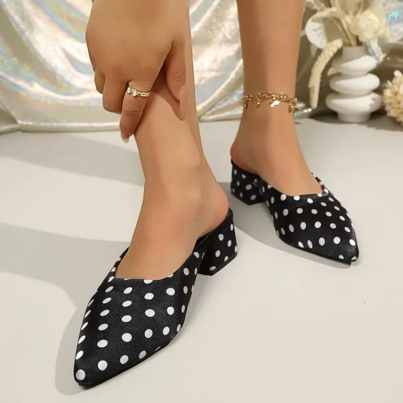 Pointed Toe Slippers Woman 2026 High Heels Fashion Heeled Sandals Womens Summer Footwear 260624