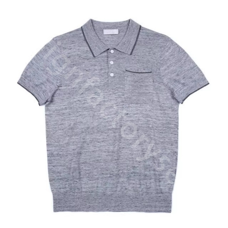 Quite Luxury Designer Mens Polos Cashmemre Cotton Skin-friendly POLO Shirts Short Sleeve Shirt B1289