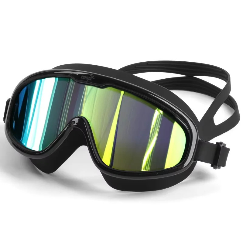 COPOZZ Anti-fog Swimming Goggles Whole Shaped Lens UV Protection with Big Silicone Frame Swimming Glasses for Men and Women 260624