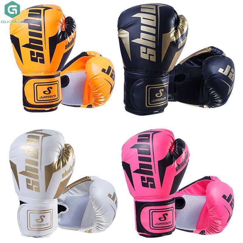 6/10 Oz PU Children's Adult Professional Sanda, Muay Thai, Taekwondo Neutral Breathable Boxing Gloves W260624