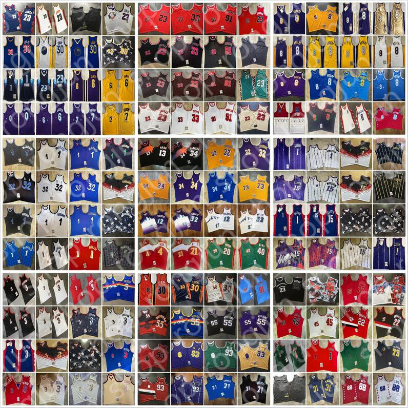 Stitched Authentic Embroidered Retro Basketball Ewing Jersey Anthony Rose Garnett James Edwards Carter Iverson McGrady Bibby Nash Doncic Brunson Wad