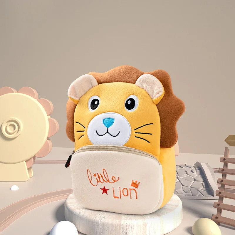 Fashion 3D Cartoon Lion School Backpacks for Boys Kindergarten Kids Bags Children Plush Toddler Backpack Mochila Escolar 260624