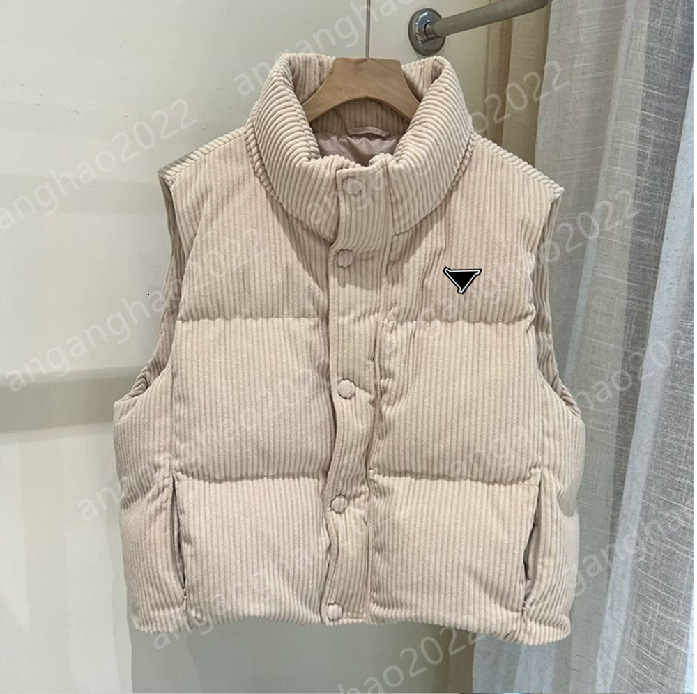 Womens Vests Corduroy Winter Fashion Vest Jacket Male Cotton-Padded Coats Women Sleeveless Jackets Warm Waistcoats Clothing
