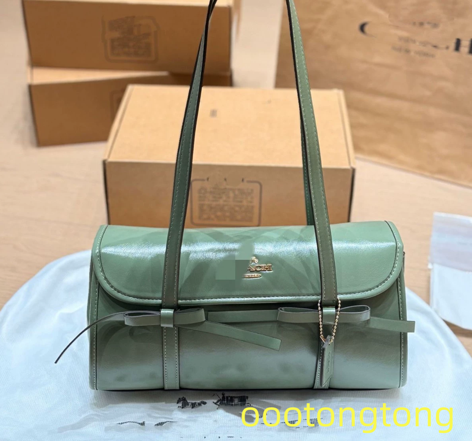 Fashion Designer Luxury Bag 2026 New Boston Pillow Tote Women Real Leather Retro Bowling Bag Designer Handbag Large Capacity Shoulder Bags
