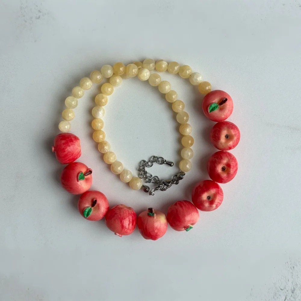 Simple Layered Beads Fruit Necklace Stackable Blueberries Multi Layer Choker Vintage Retro Fruits Bracelet Gift260624