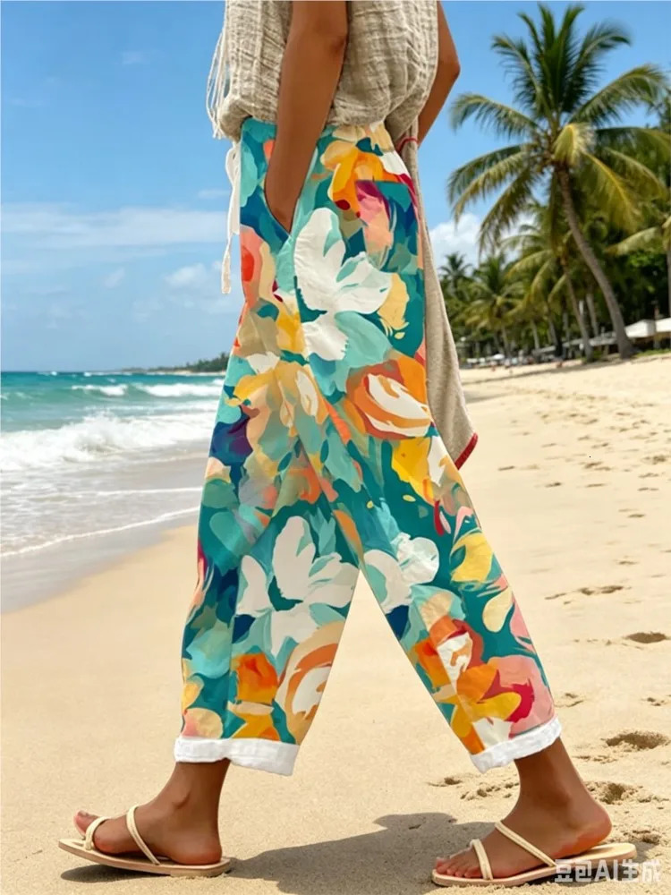 Fashion Casual Pants Printed Sweatpants Office Vacation Women Autumn Elegant Loose Long 2026 260623