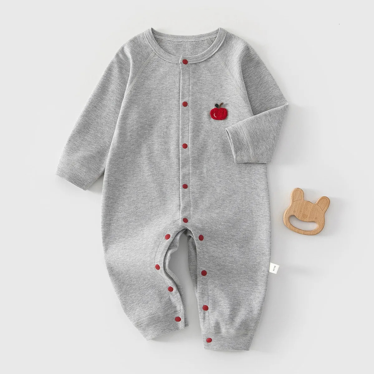 AYNIGIELL 2026 Baby Solid Color Jumpsuit Highquality Pure Cotton Breathable 018 Months Male Girl Clothing 260623