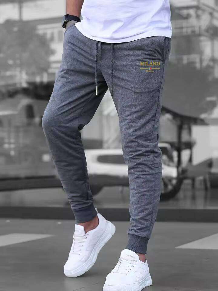 2026 New Printed Men's Casual Sport Long Pants Lightweight and Breathable Elastic Waist Design - Suitable W260624