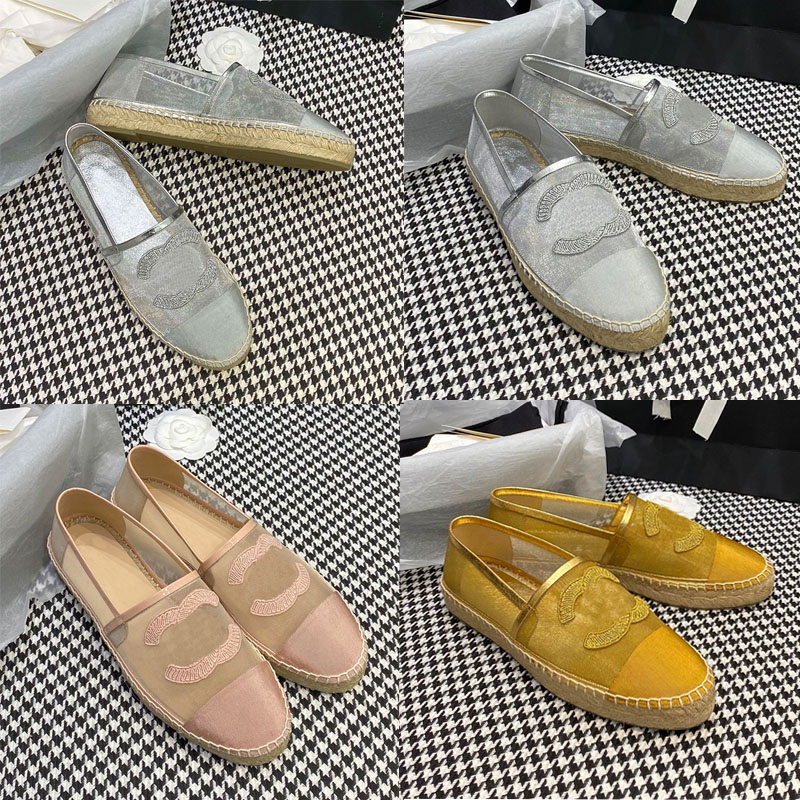 Designer Womens Ballet Shoes Fashionable Mesh Breathable Classic Fisherman Shoes Summer Musthave Sheepskin Lining Rubber Sole Comfortable And Lightw