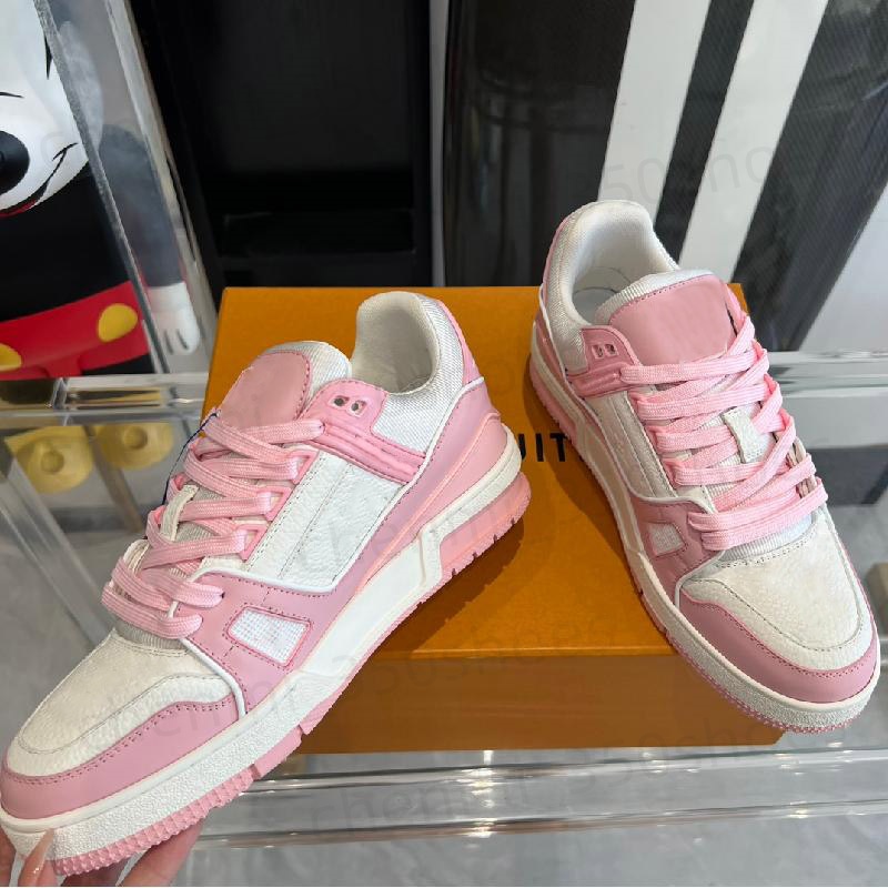2026 luxury brand designer casual shoes Embossed foam Trainer Sneaker triple white pink sky blue black green yellow denim low mens sneakers women tr