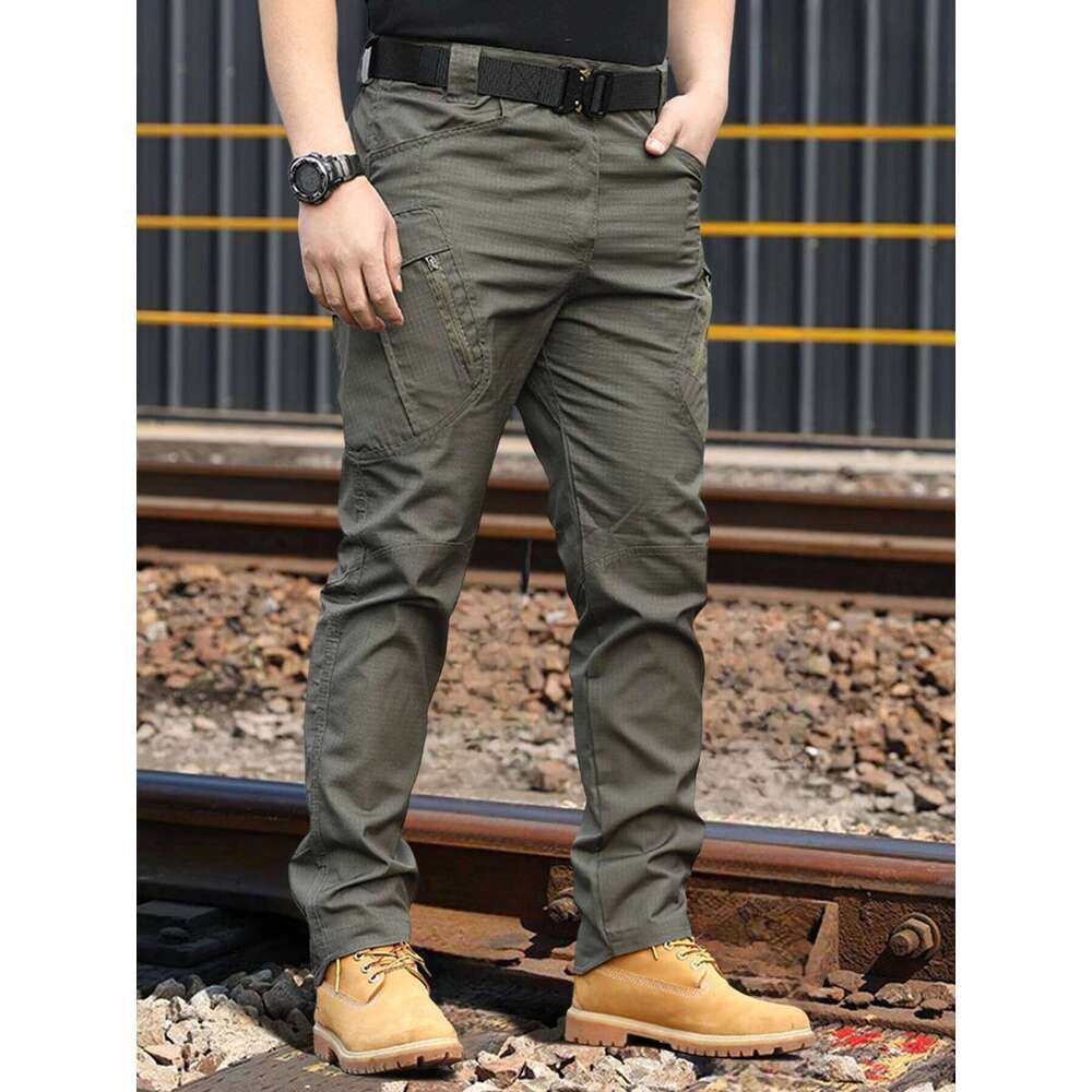 Work Series New Men's IX9 Tactical Multi-Pocket Large Capacity Training Commuter Pants Wear-resistant W260624