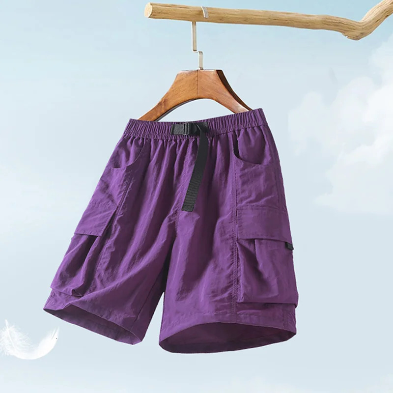 Shorts For Mens Shorts Male Cargo Shorts Summer Loose Casual Sports Five Quarter Pants Y2K Streetwear Multi-pocket Drawstring 260617
