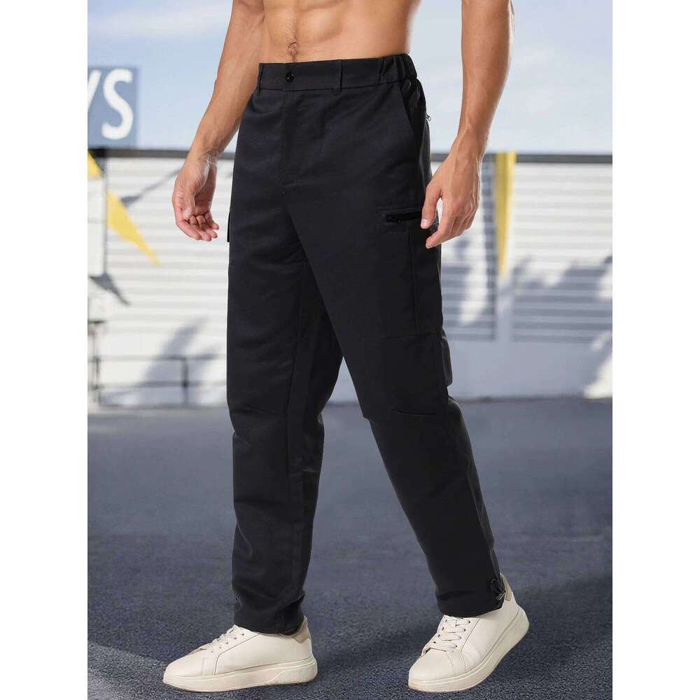 Fashion Men's Long Casual Multi-Pocket Design Relaxed Fit Trousers Dress Pants | Cargo Pant W260624