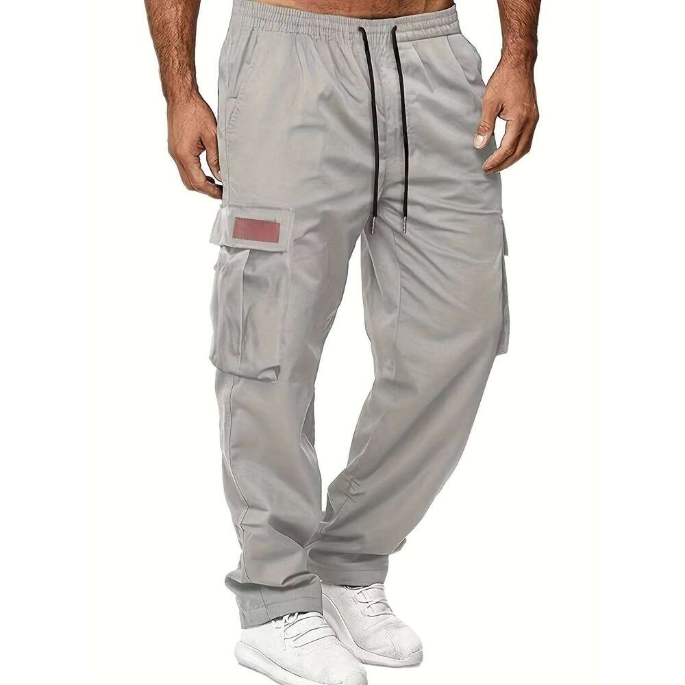 2024 Amazon Summer New Men's Work European and American Independent Station Drawstring Multi Pocket Casual Pants W260624